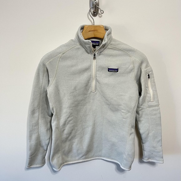 Patagonia Tops - Patagonia Better Sweater 1/4 Zip Fleece Womens M White Pullover Hiking Outdoor